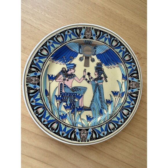 Ceramica  F.M &CO Porcelain Egypt Plate Vintage - Picture 1 of 2